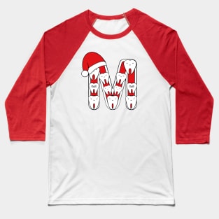 Letter M (Happimola Christmas Alphabet) Baseball T-Shirt